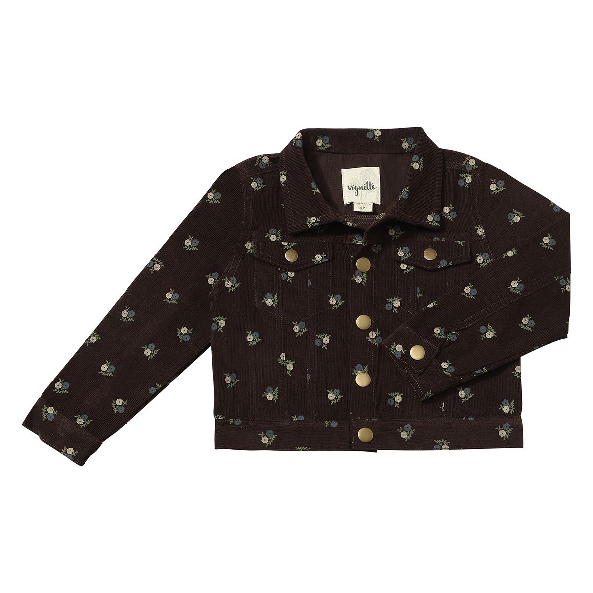 Wyatt Jacket | Chocolate Floral Corduroy | Vignette