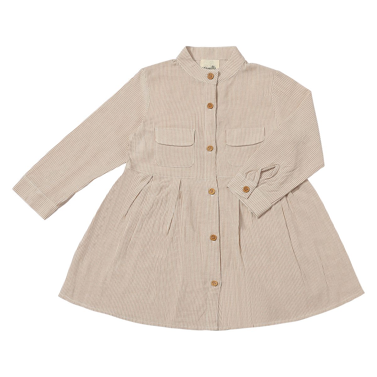 Hannah Dress | Oatmeal Stripe | Vignette