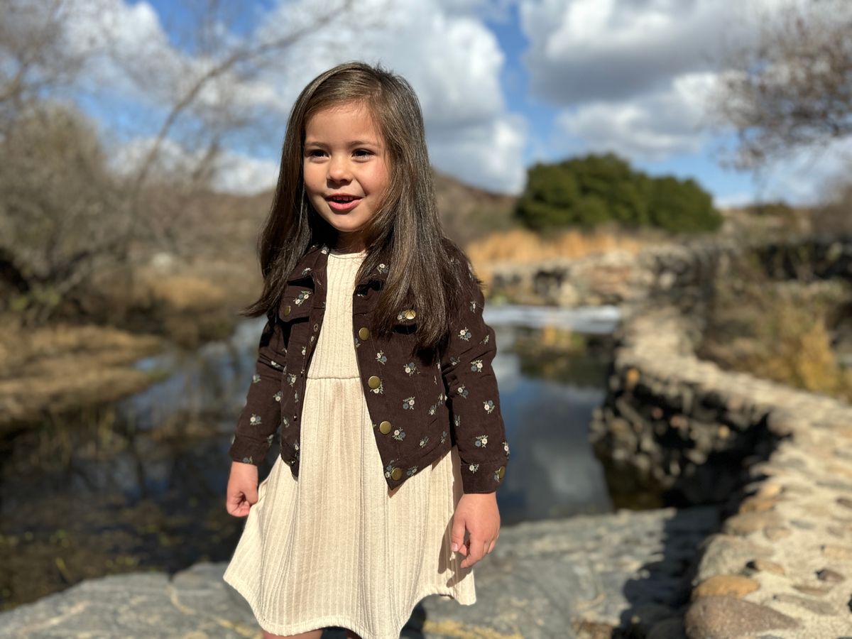 Wyatt Jacket | Chocolate Floral Corduroy | Vignette