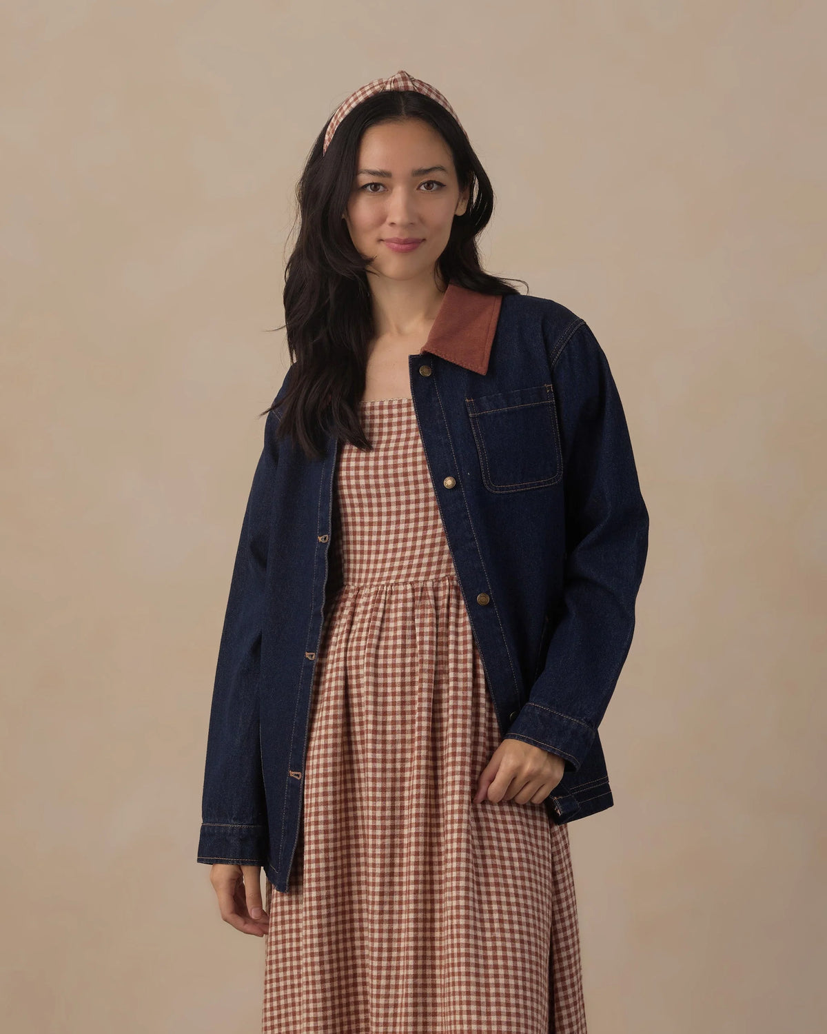 Women's Denim Barn Jacket | Dark Indigo | Rylee & Cru