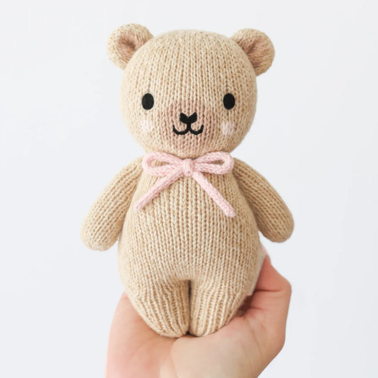 Baby Honey Bear (Blush Bow) | Cuddle + Kind