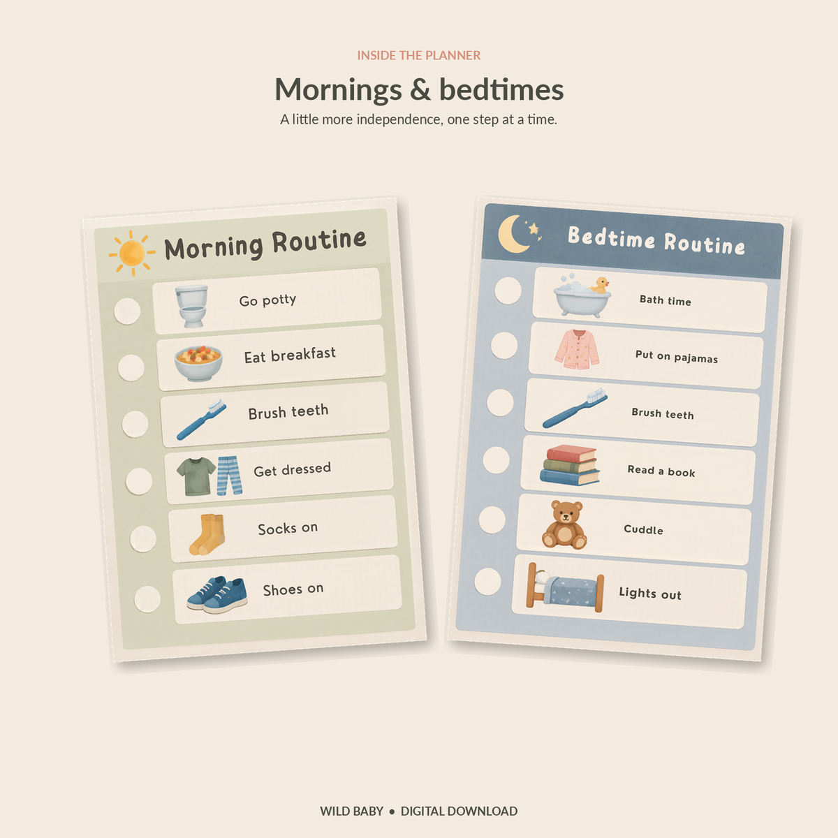 The Little Routines Toolkit | Printable Kids Routine Charts