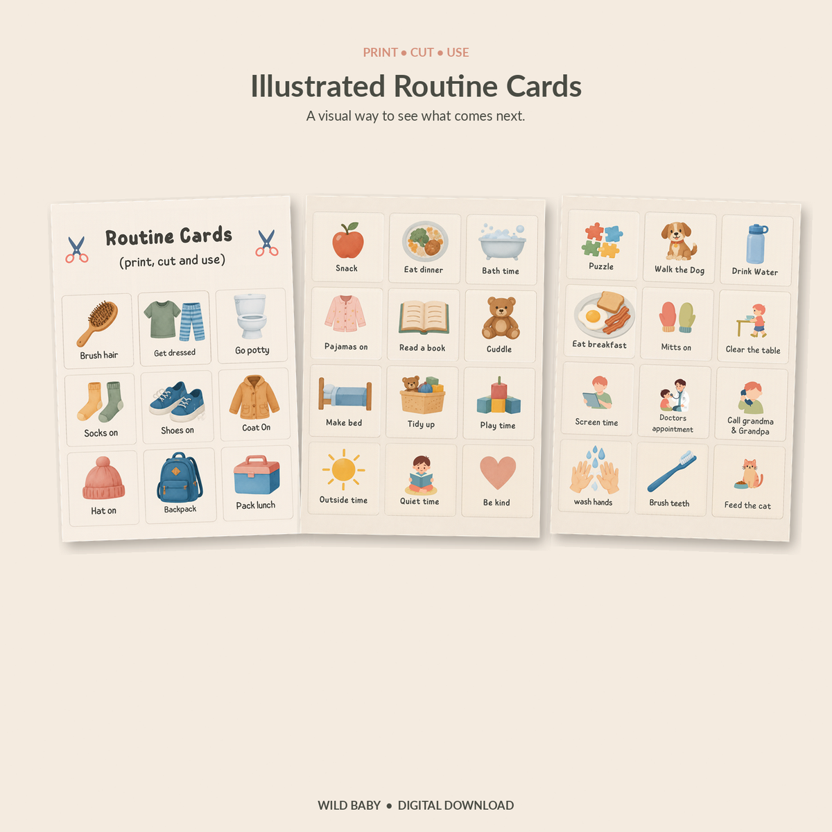 The Little Routines Toolkit | Printable Kids Routine Charts