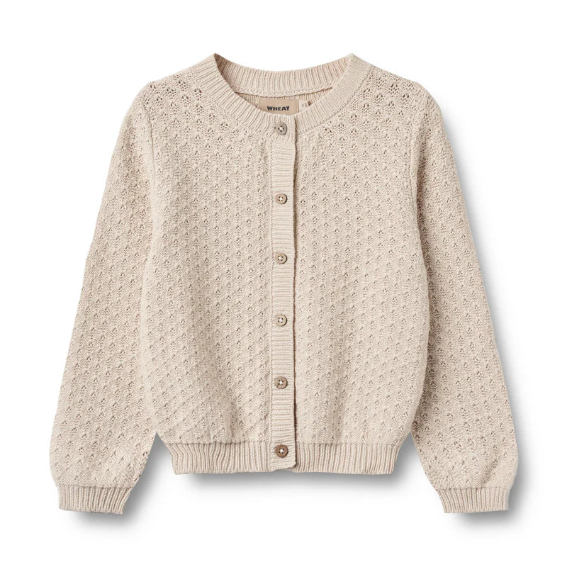 Magnella Knit Cardigan | Off White | Wheat Kids