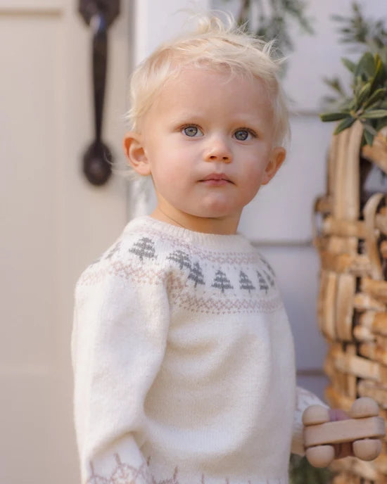 Rex Sweater | Tree Fair Isle | Quincy Mae