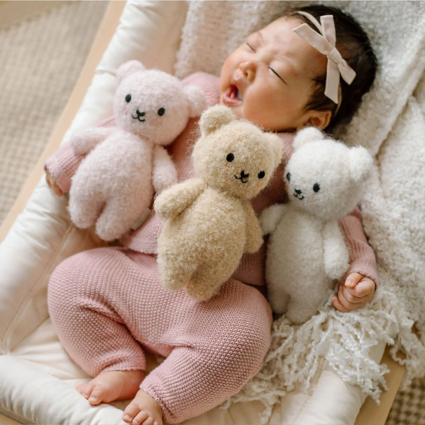 Baby bouclé bear (Honey) | Cuddle + Kind