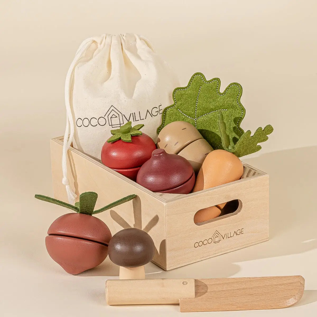 Wooden Vegetables Playset | Coco Village