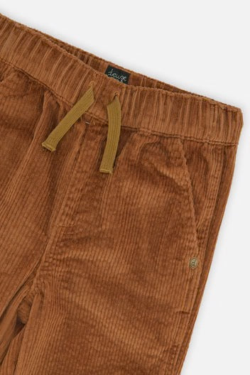 Stretch Corduroy Pants with Cargo Pockets | Brown Sugar | Deux Par Deux