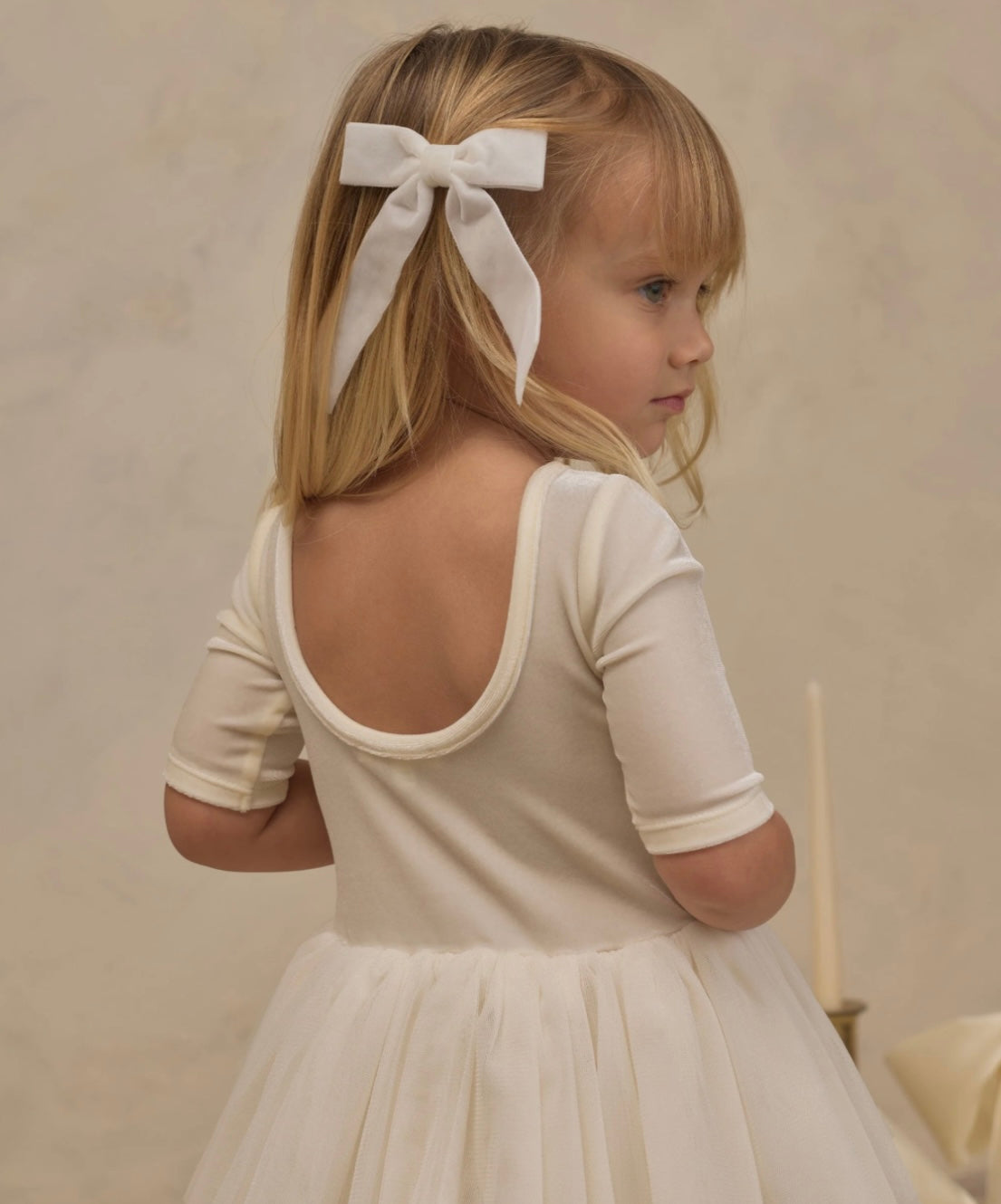 Velvet Bows Set | Black & Ivory | Noralee
