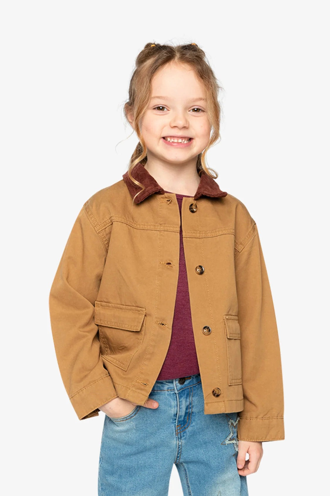 Barn Jacket | Brown Yellow | Deux Par Deux