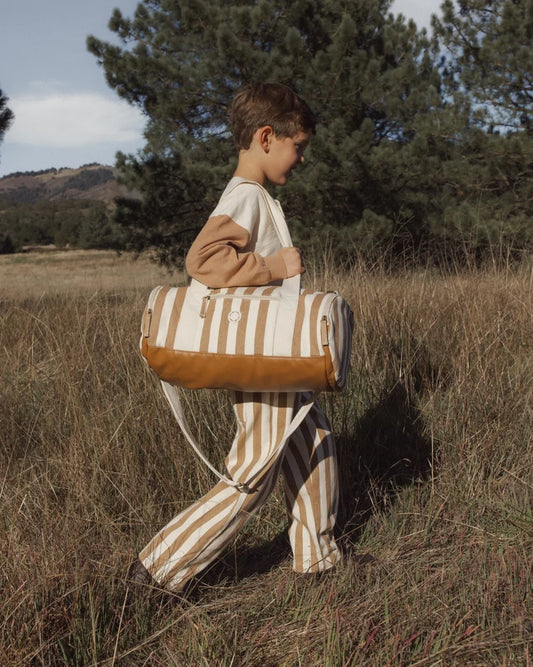 Duffle Bag | Fawn Pinstripe | Rylee & Cru