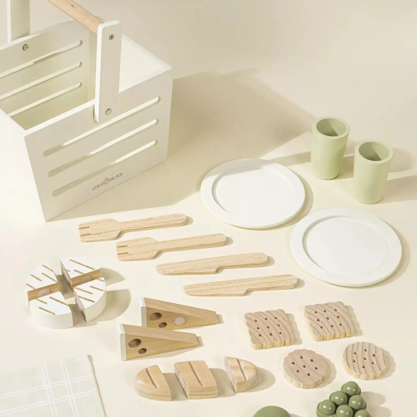 Wooden Picnic Playset and Accessories | Coco Village