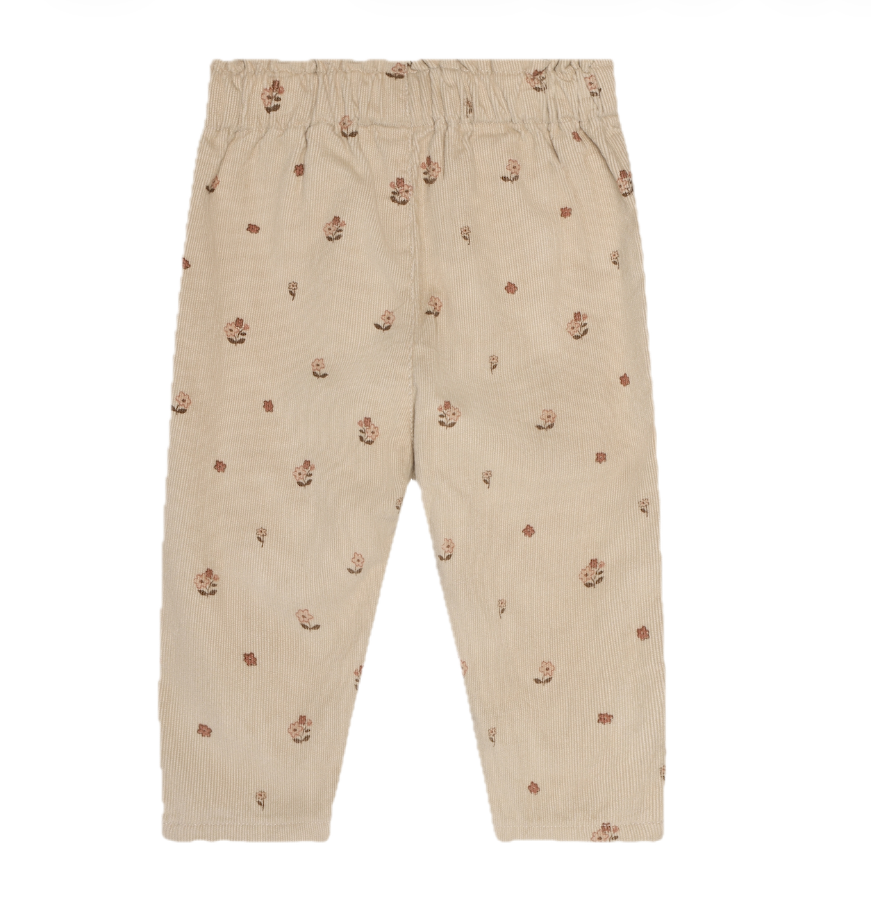 Floral Cord Pants (with Lining) | Feather Gray | Minymo