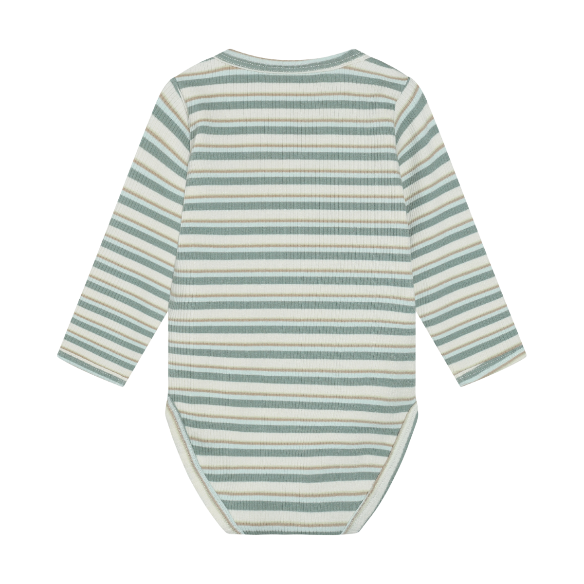 Longsleeve Bodysuit | Green Stripe | Minymo