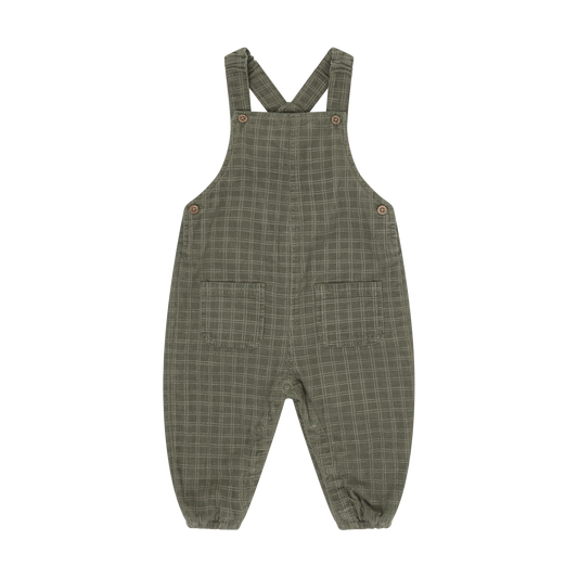 Corduroy Overalls (with Lining) | Green Plaid | Minymo