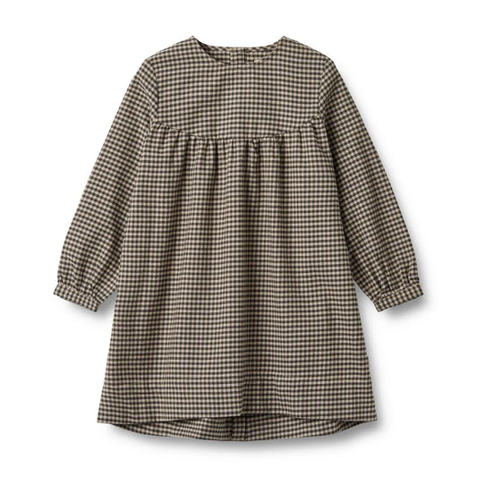 Fenja Dress  | Raven Check | Wheat Kids