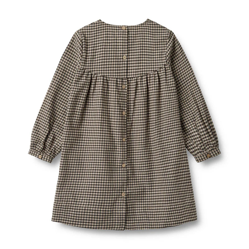 Fenja Dress  | Raven Check | Wheat Kids