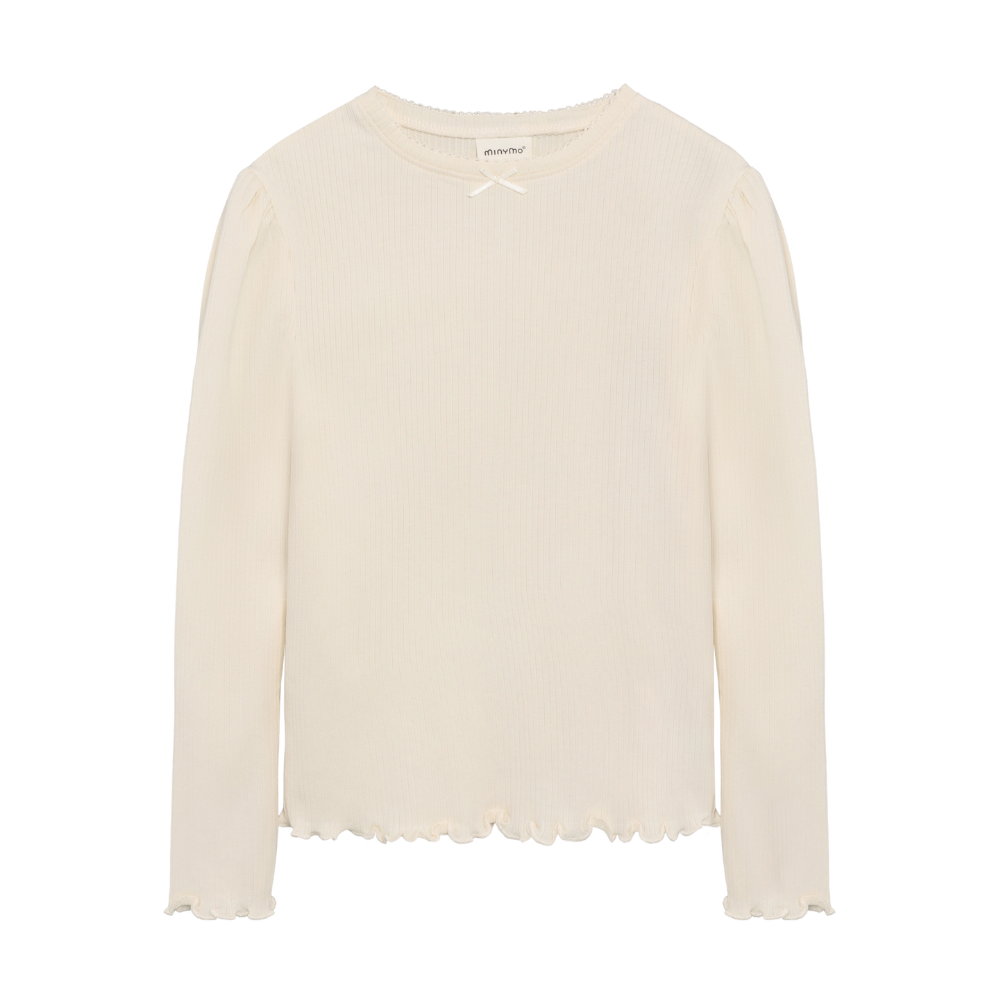 Long Sleeve Ribbed TShirt | Seedpearl | Minymo