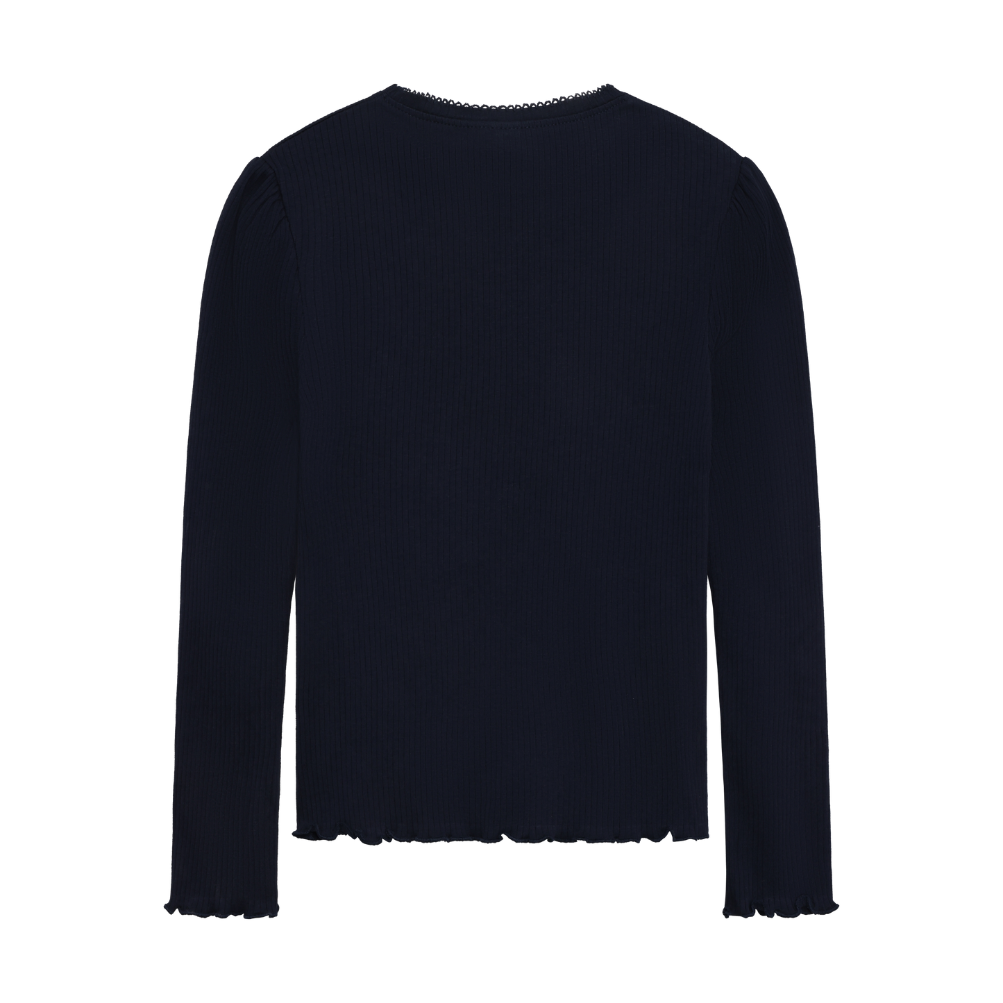 Long Sleeve Ribbed TShirt | Navy Blue | Minymo