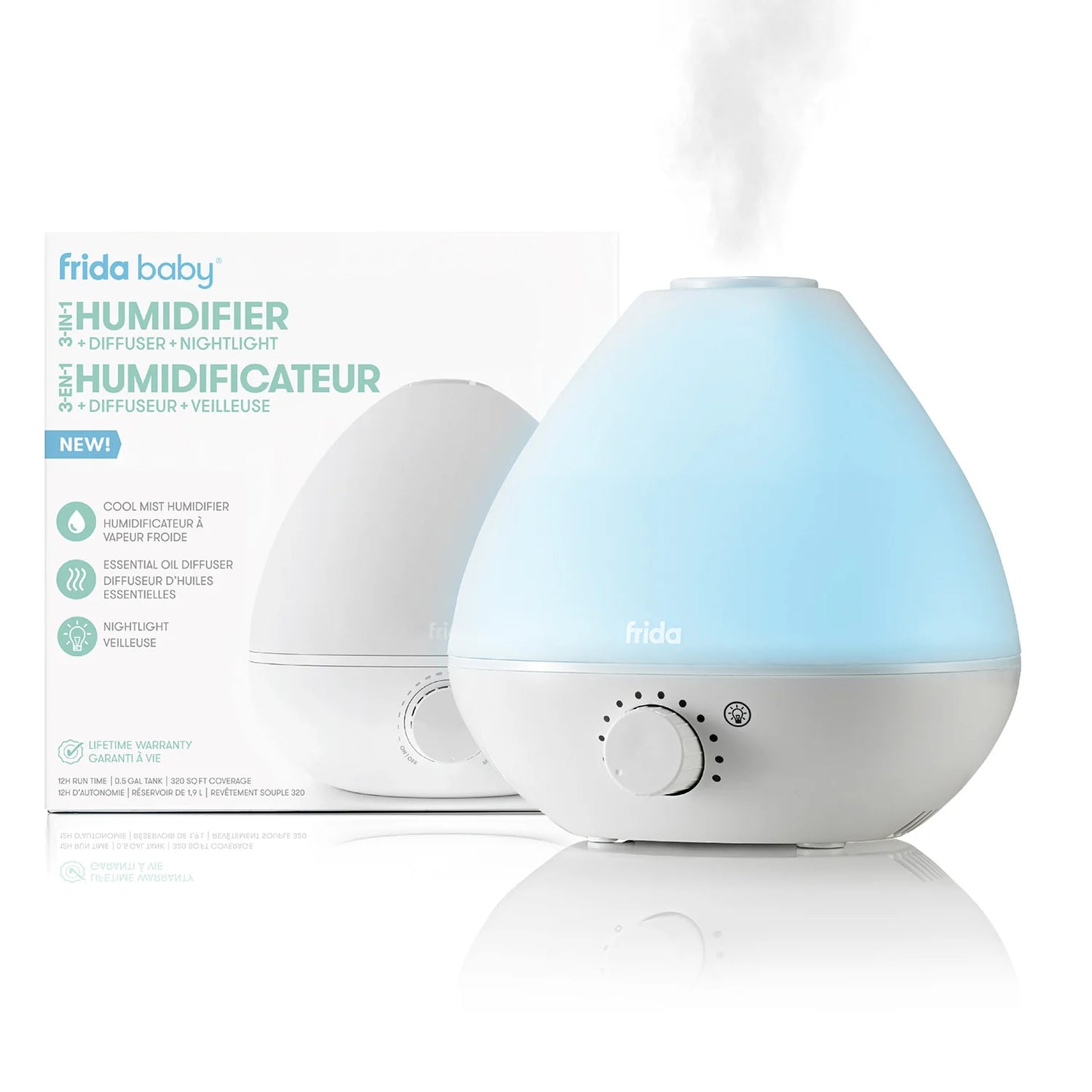 BreatheFrida 3-in-1 Humidifier Diffuser Nightlight