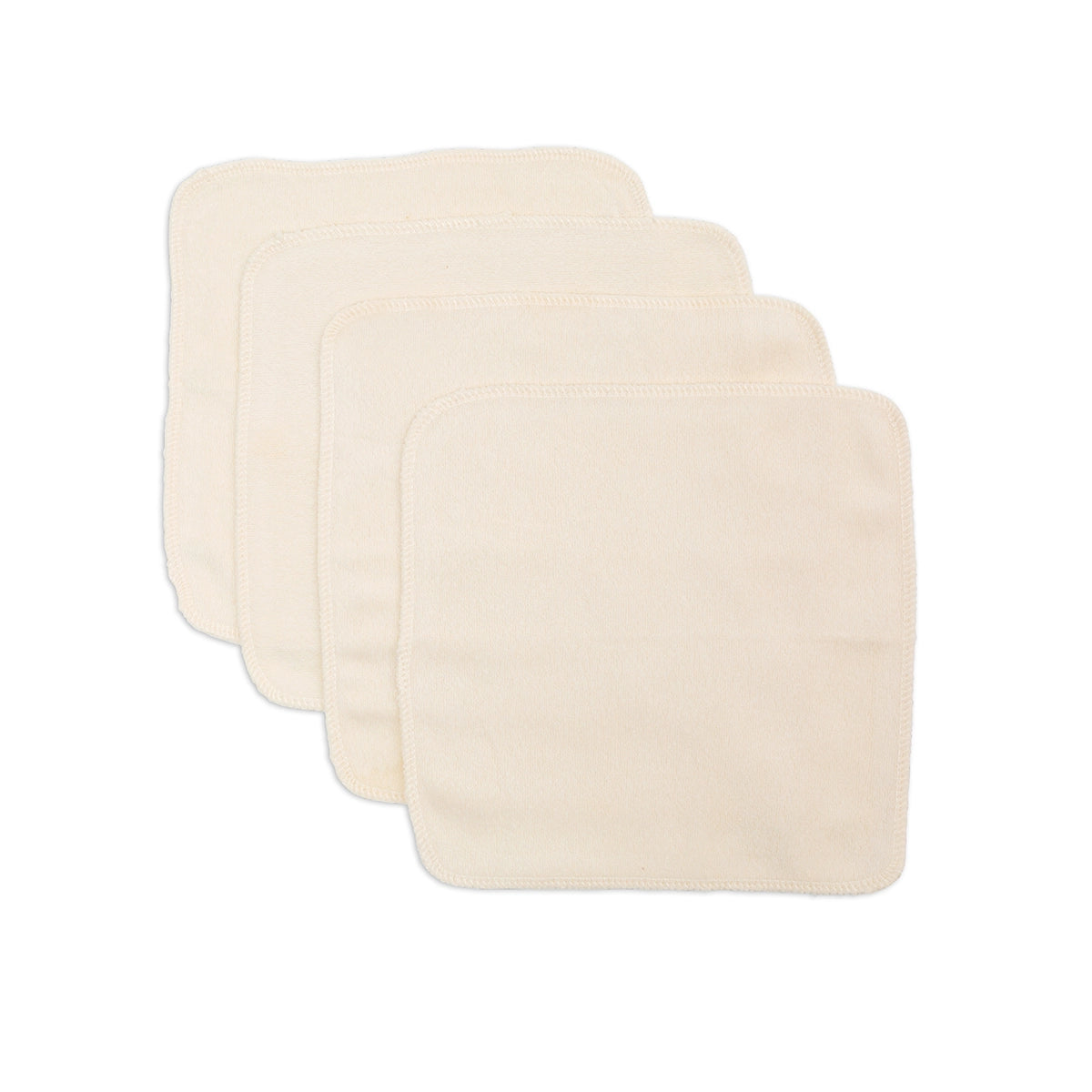 Organic Cotton Face & Baby Wash Cloths – 4 Pack | Lulujo