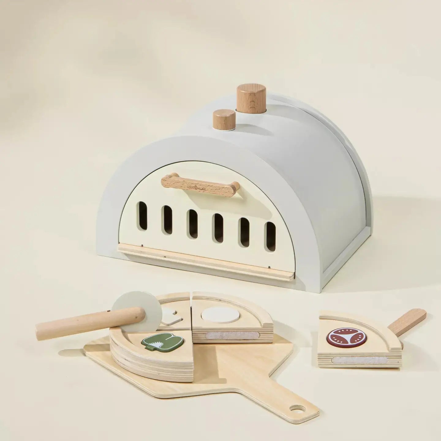 Wooden Pizza Oven Playset and Accessories | Coco Village