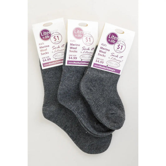 Little Ones' Merino Wool Socks | Charcoal