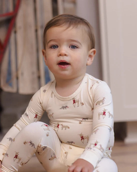 Bamboo PJ Set | Forest Friends | Quincy Mae