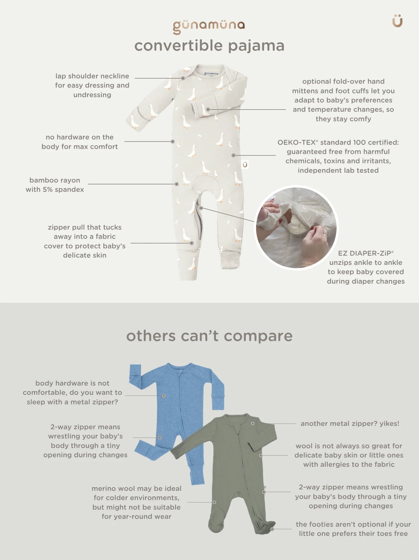 Convertible Footie | günamüna | Cowboy Goose