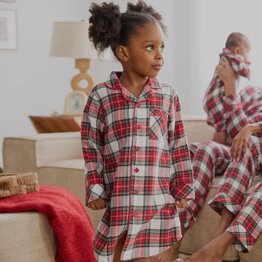 Flannel Night Gown | Red Tartan Plaid | Petit Lem