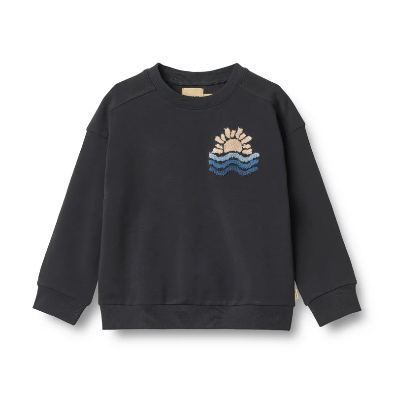 Sweatshirt Badge Sander | Navy | Wheat Kids