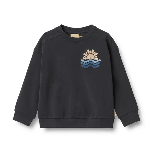 Sweatshirt Badge Sander | Navy | Wheat Kids