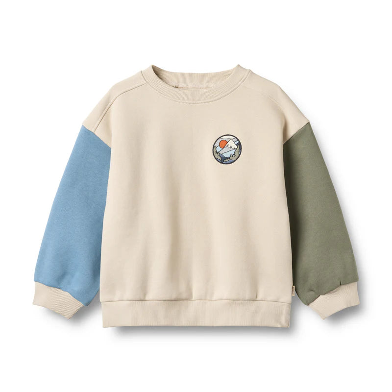 Sweatshirt Badge Elliot | Off White | Wheat Kids