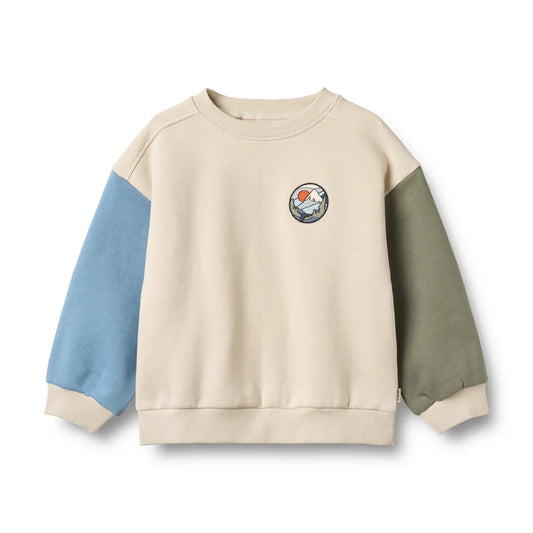 Sweatshirt Badge Elliot | Off White | Wheat Kids