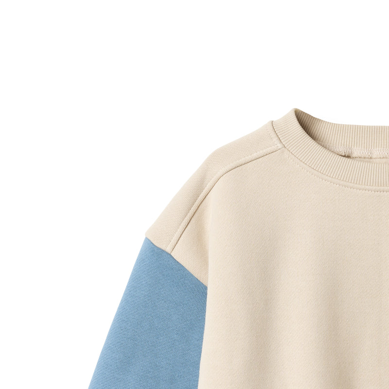 Sweatshirt Badge Elliot | Off White | Wheat Kids