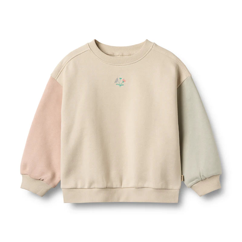 Sweatshirt Embroidery Elliot | Off White | Wheat Kids
