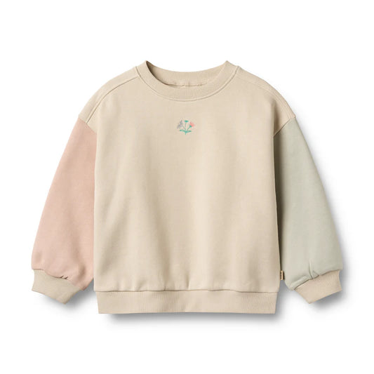 Sweatshirt Embroidery Elliot | Off White | Wheat Kids