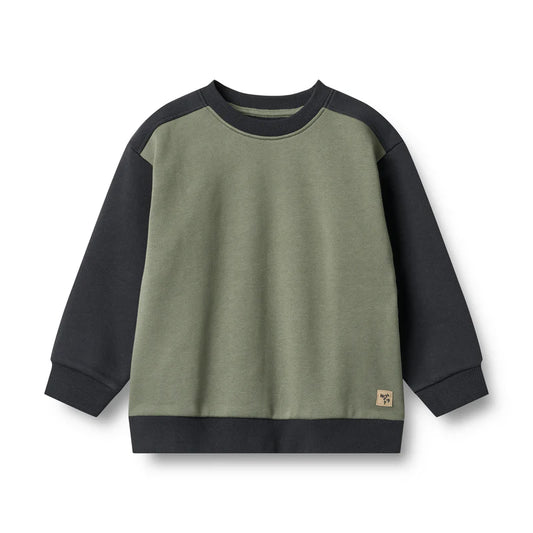 Sweatshirt Block Ellis | Navy | Wheat Kids