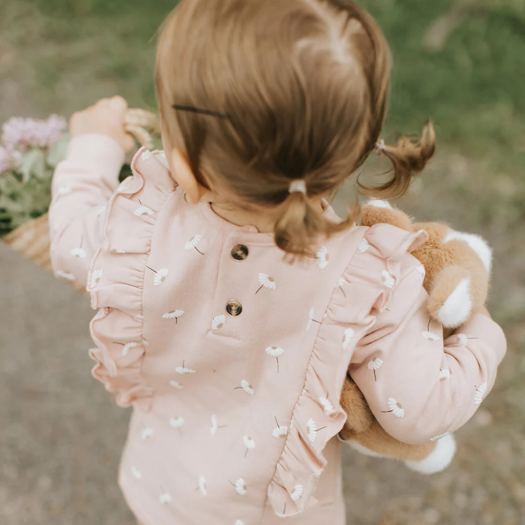 Daisy Print on Rose 2PC Set | Petit Lem