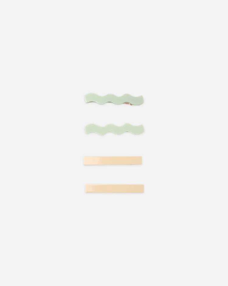 Wavy Clip Set | Sage, Natural | Rylee & Cru
