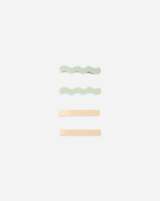 Wavy Clip Set | Sage, Natural | Rylee & Cru