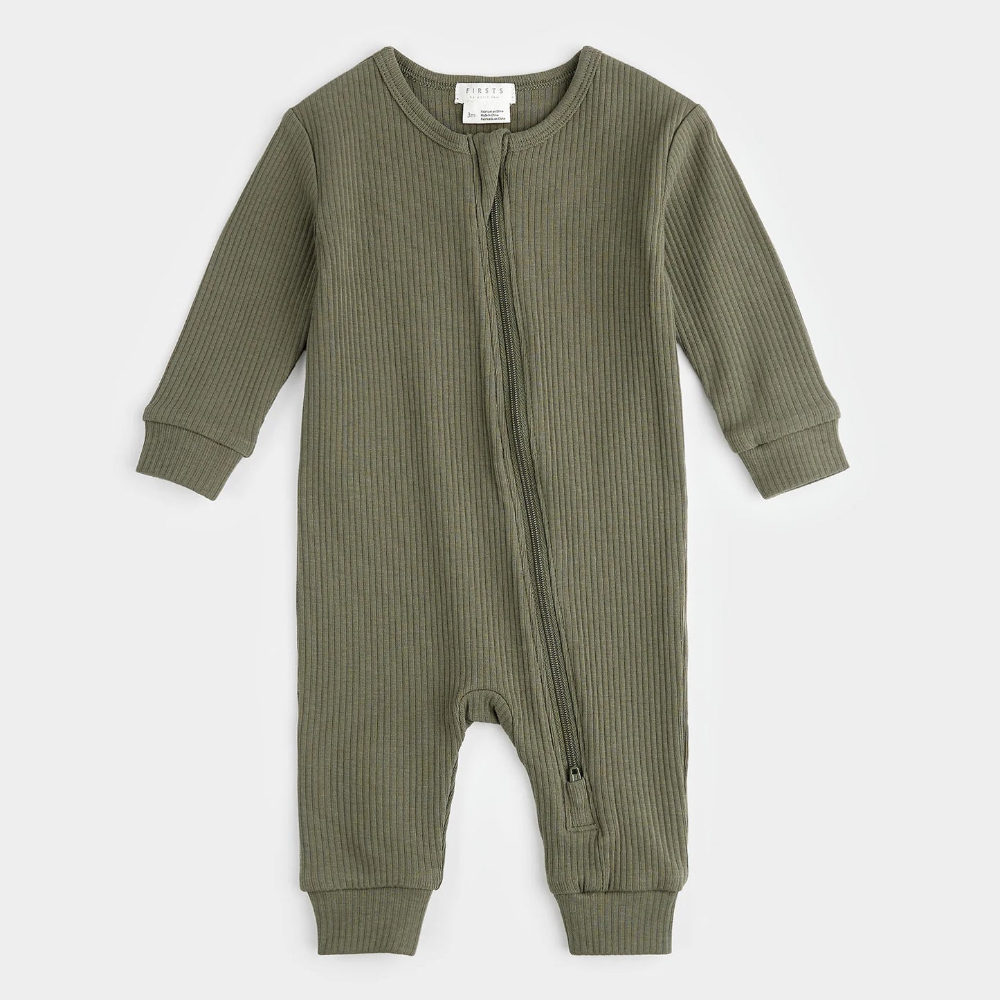 Farm Green Modal Rib Sleeper | Petit Lem