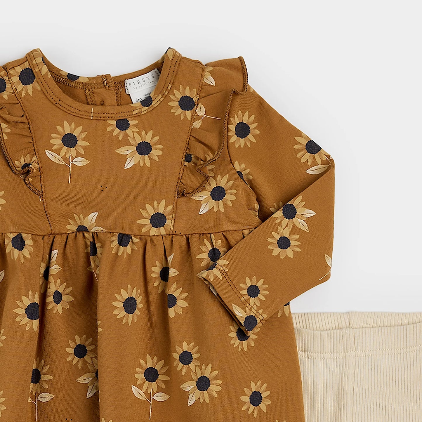 Sunflower Print Amber Dress Set | Petit Lem