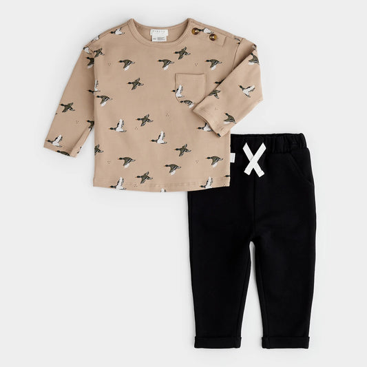 Mallard Print Outfit Set | Petit Lem