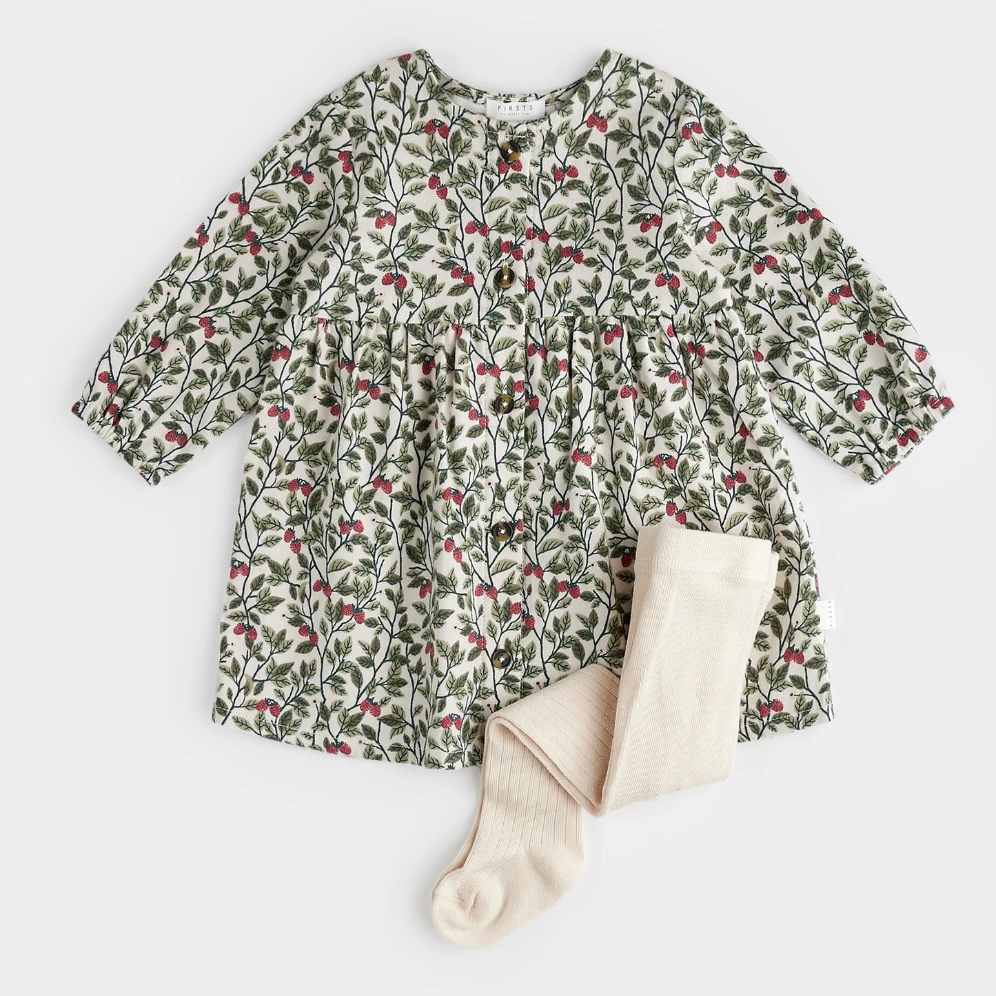 Raspberry Bush Twill Dress Set | Petit Lem