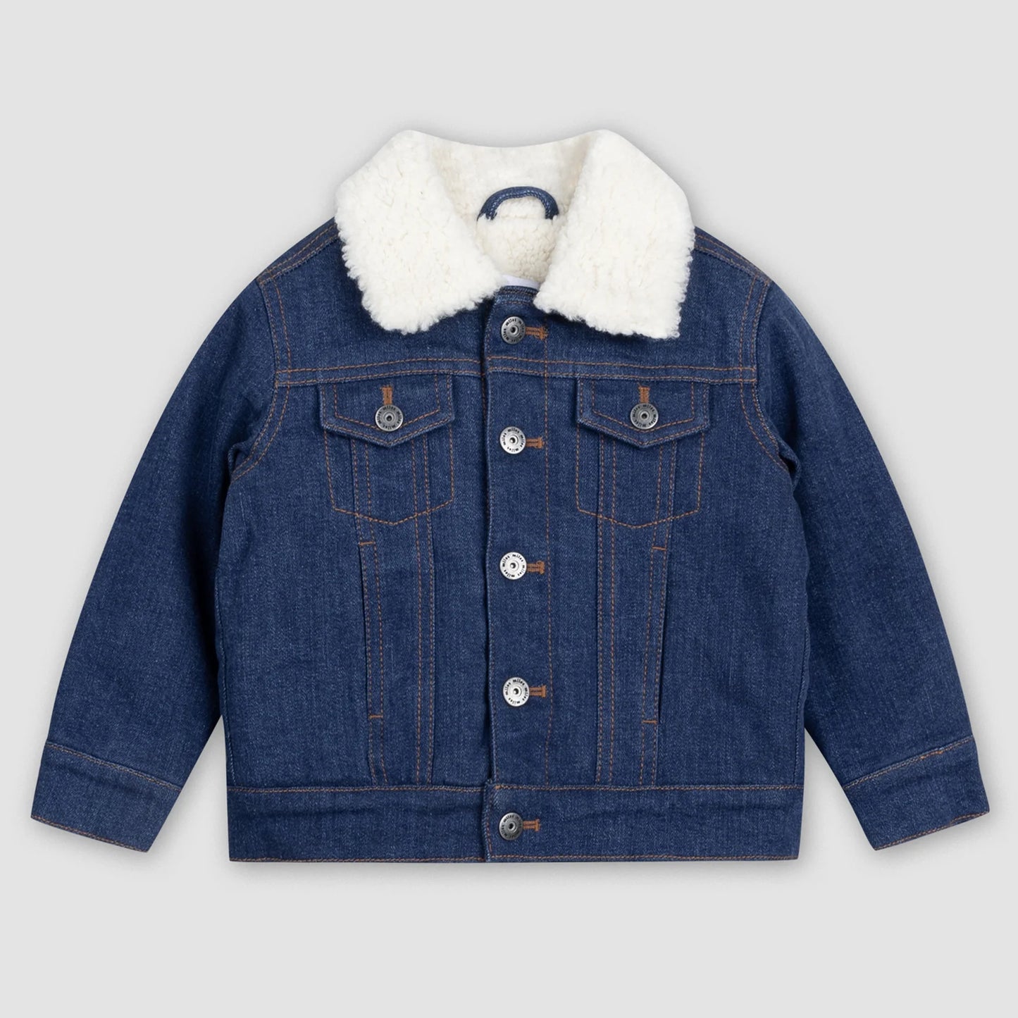 Classic Blue Sherpa Lined Denim Jacket 18M