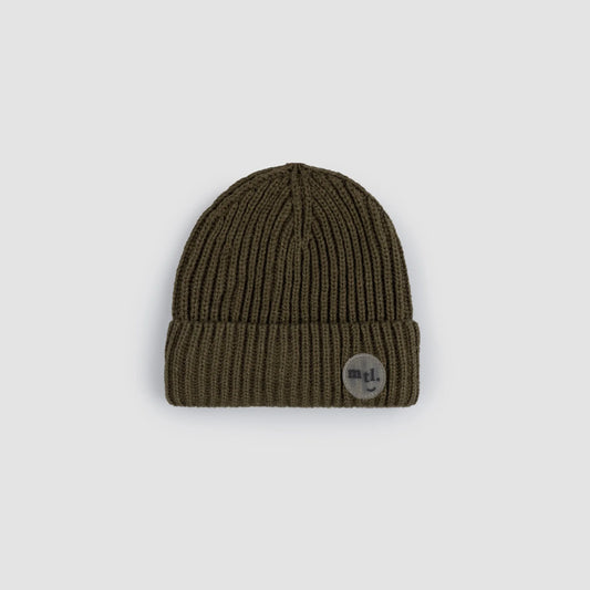 Lichen Green Ribbed Winter Beanie | Miles The Label