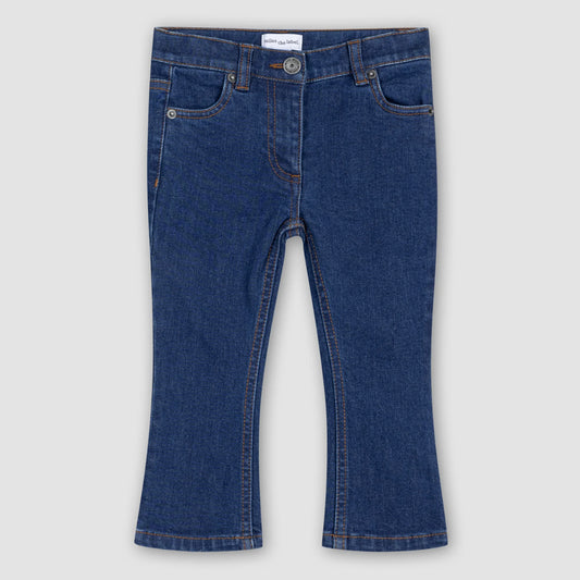Classic Blue Girl's Bell Bottom Jeans | Miles The Label