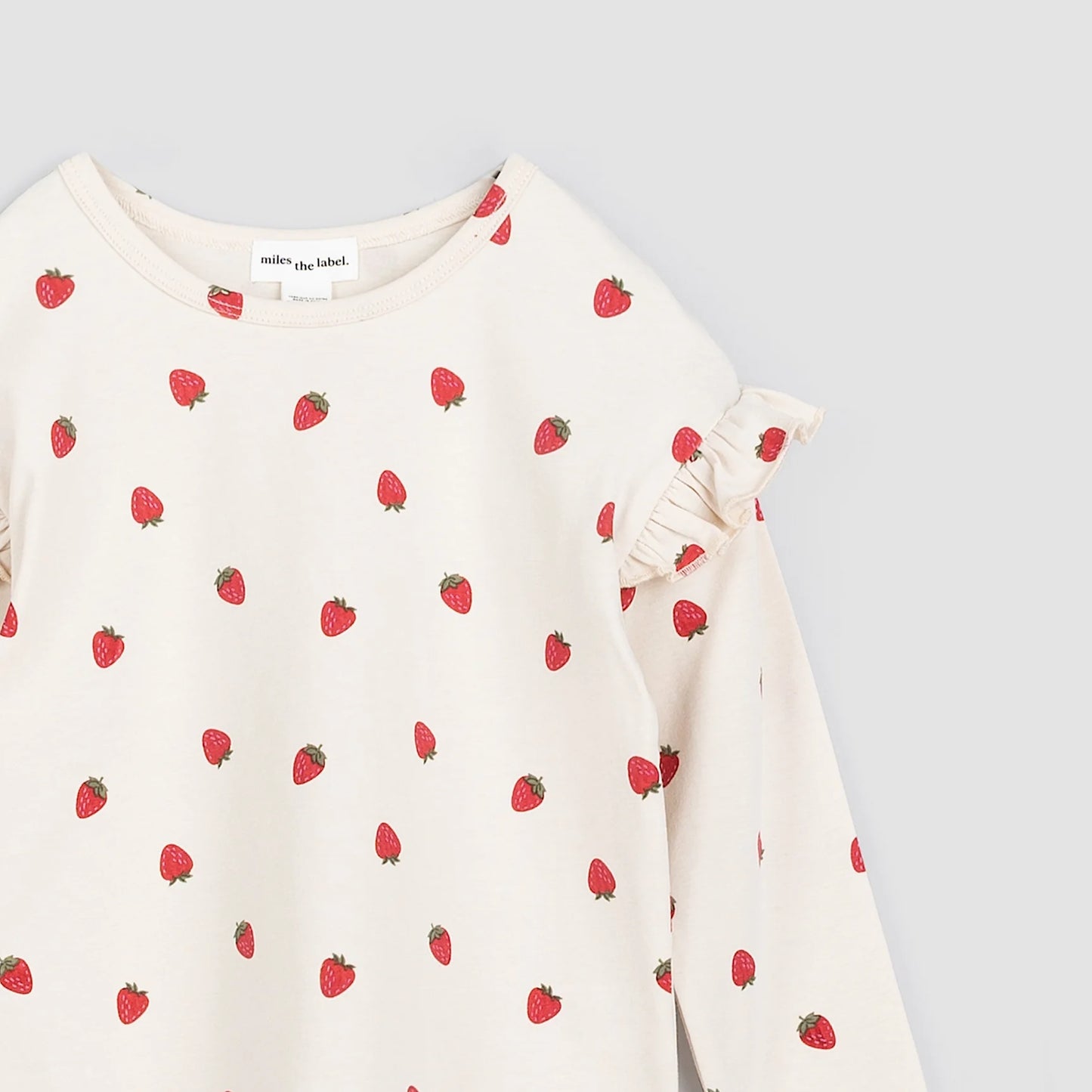 Strawberry Print Jersey Top | Miles The Label