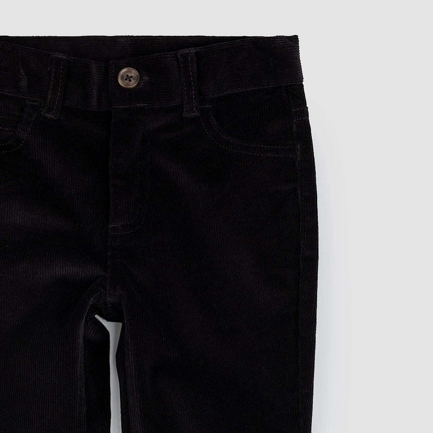 Jet Black Corduroy Boy's Pants | Miles The Label